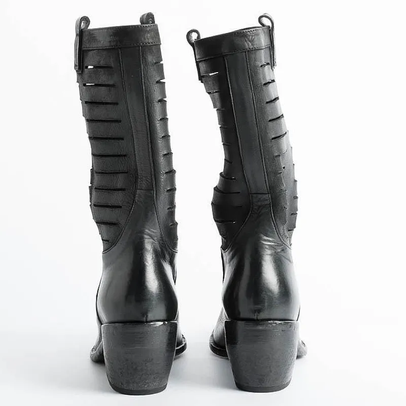 Elena Iachi - Stivali Texano E2882 - Boston Nero<Collezione Scarpe Donna Stivali
