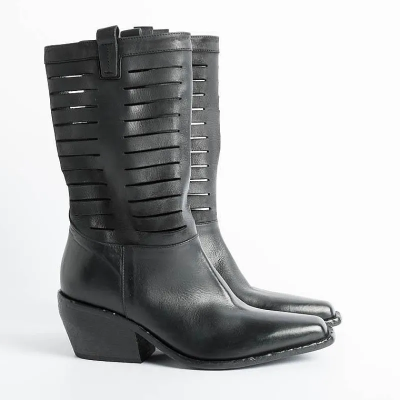 Elena Iachi - Stivali Texano E2882 - Boston Nero<Collezione Scarpe Donna Stivali