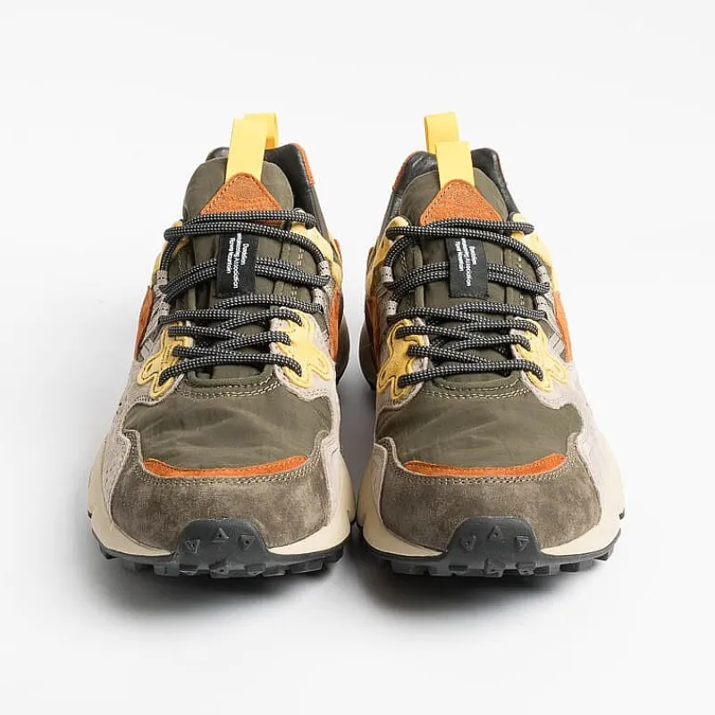 FLOWER MOUNTAIN - Sneakers Yamano 3 - 1B41 Grigio / Verde Militare<Collezione Scarpe Uomo Sneakers
