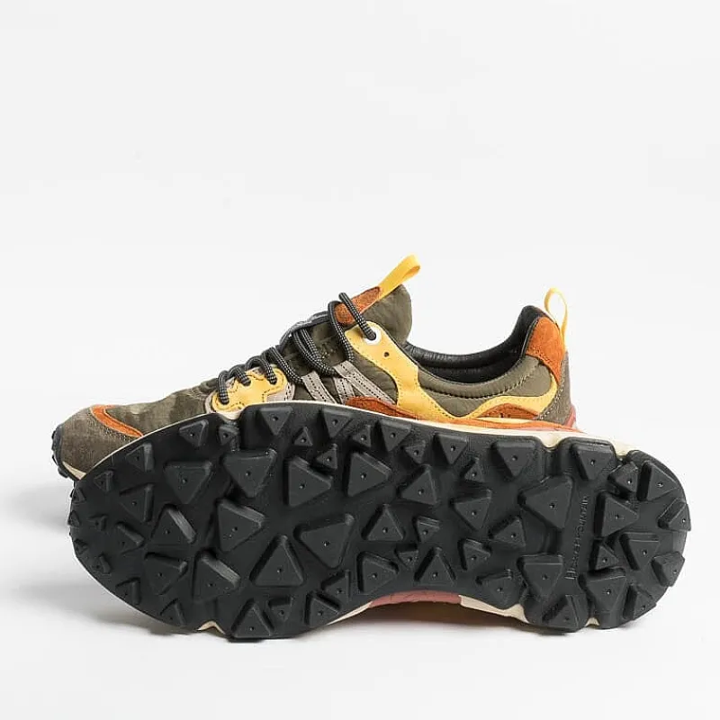 FLOWER MOUNTAIN - Sneakers Yamano 3 - 1B41 Grigio / Verde Militare<Collezione Scarpe Uomo Sneakers
