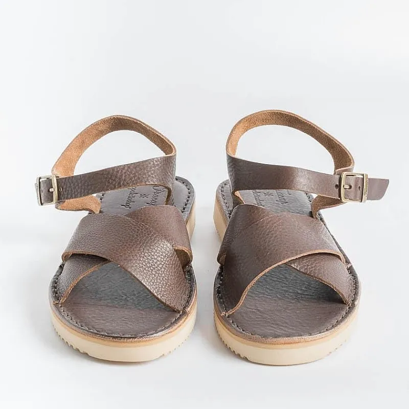 FRACAP - Sandali Bassi - Nebrasca - 305 Brown<Collezione Scarpe Donna Sandali Bassi
