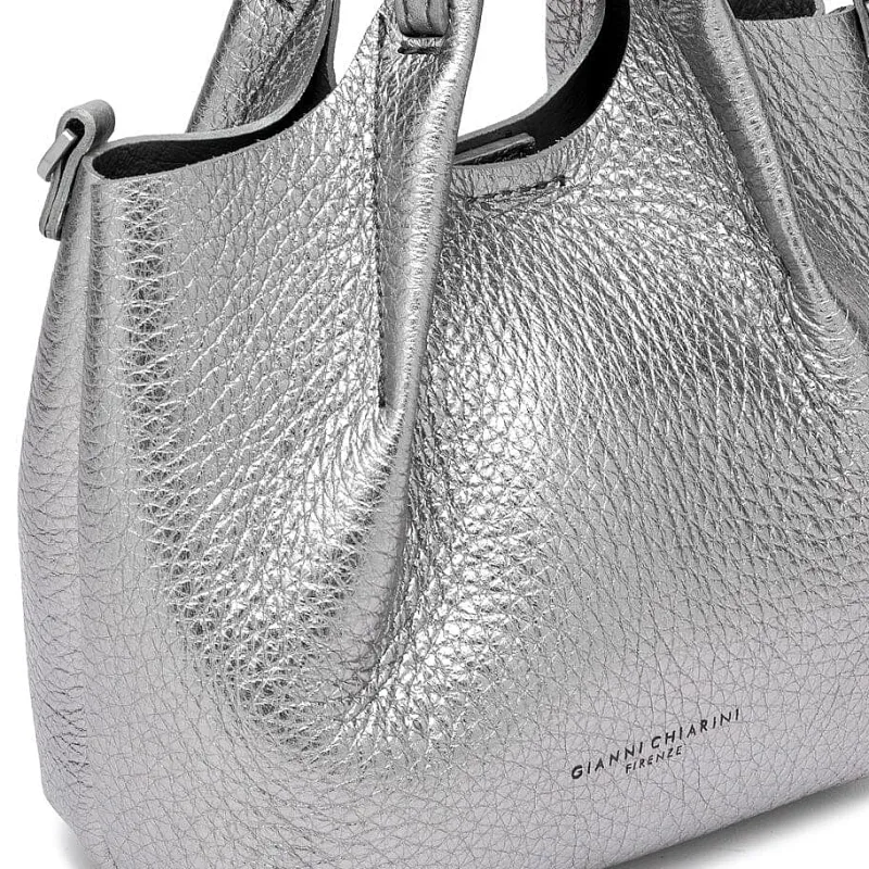 Gianni Chiarini - Bs 9718 - Dua - Dark Silver Castoro<Collezione Borse Donna Borse A Spalla