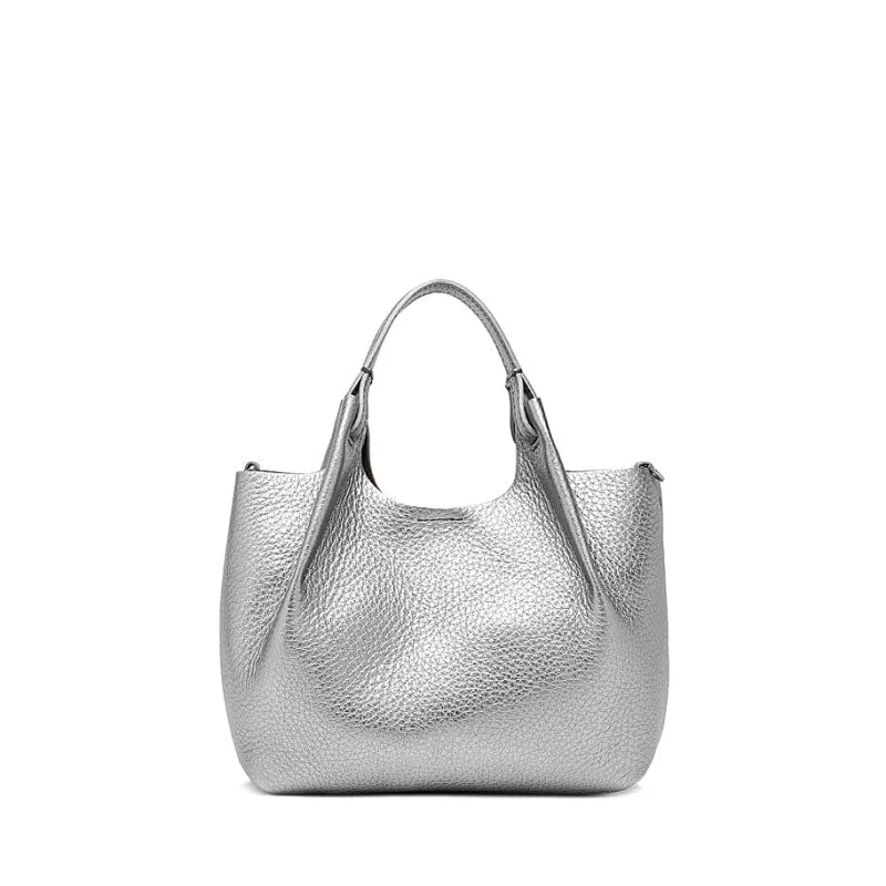 Gianni Chiarini - Bs 9719 - Dua - Dark Silver Castoro<Collezione Borse Donna Borse A Spalla
