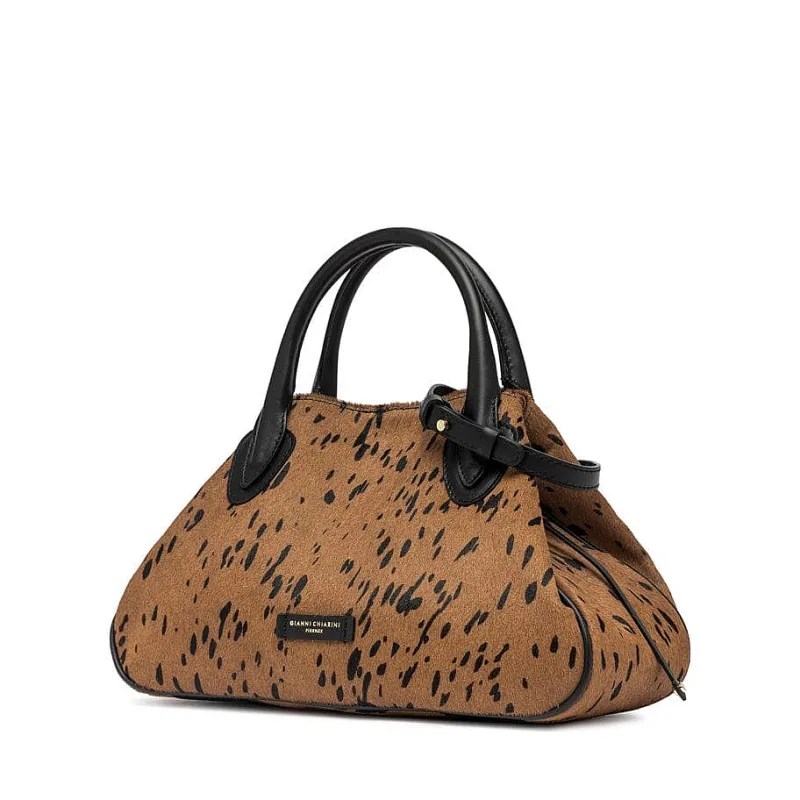 Gianni Chiarini Firenze - Bs 10119 - Borsa Judy - Spot Cognac Nero<Collezione Borse Donna Borse A Tracolla
