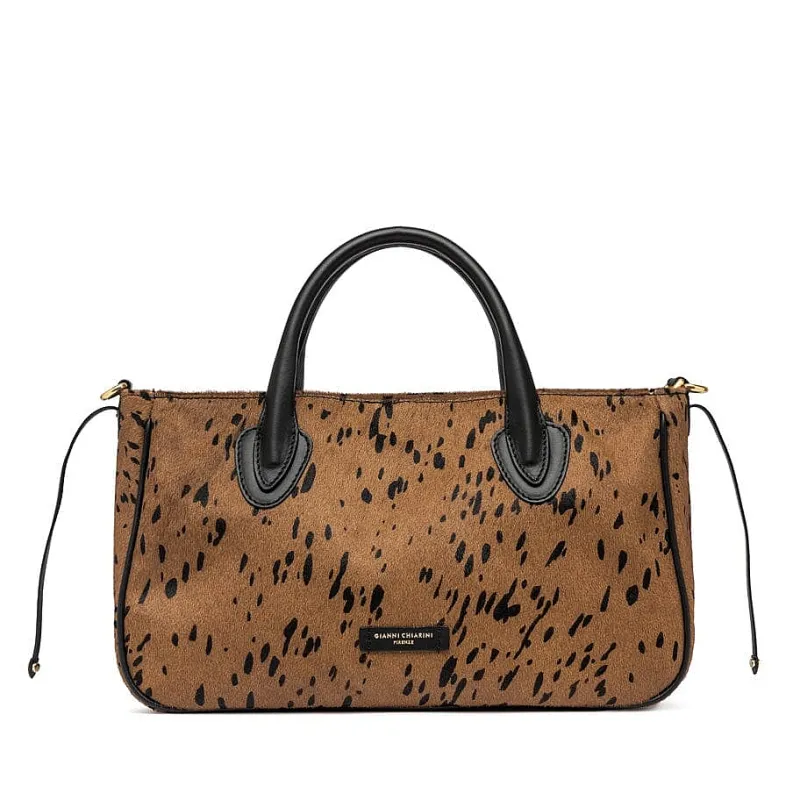 Gianni Chiarini Firenze - Bs 10119 - Borsa Judy - Spot Cognac Nero<Collezione Borse Donna Borse A Tracolla