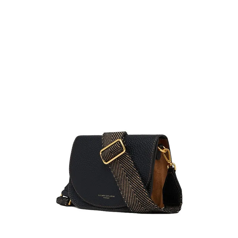 Gianni Chiarini Firenze - Bs 10115 - Tara - Nero Cognac<Collezione Borse Donna Borse A Tracolla