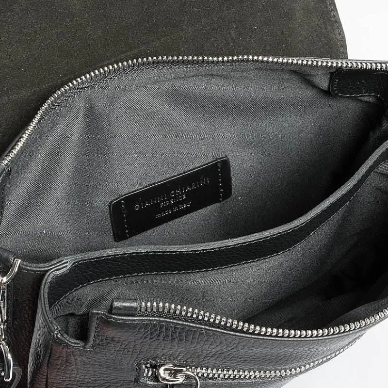 Gianni Chiarini Firenze - Bs 4364 Three - Borsa A Tracolla - Nero<Collezione Borse Donna Borse A Tracolla