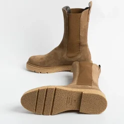 GUGLIELMO ROTTA - Stivaletto - Keith - Velour Nocciola<Collezione Scarpe Donna Stivaletti