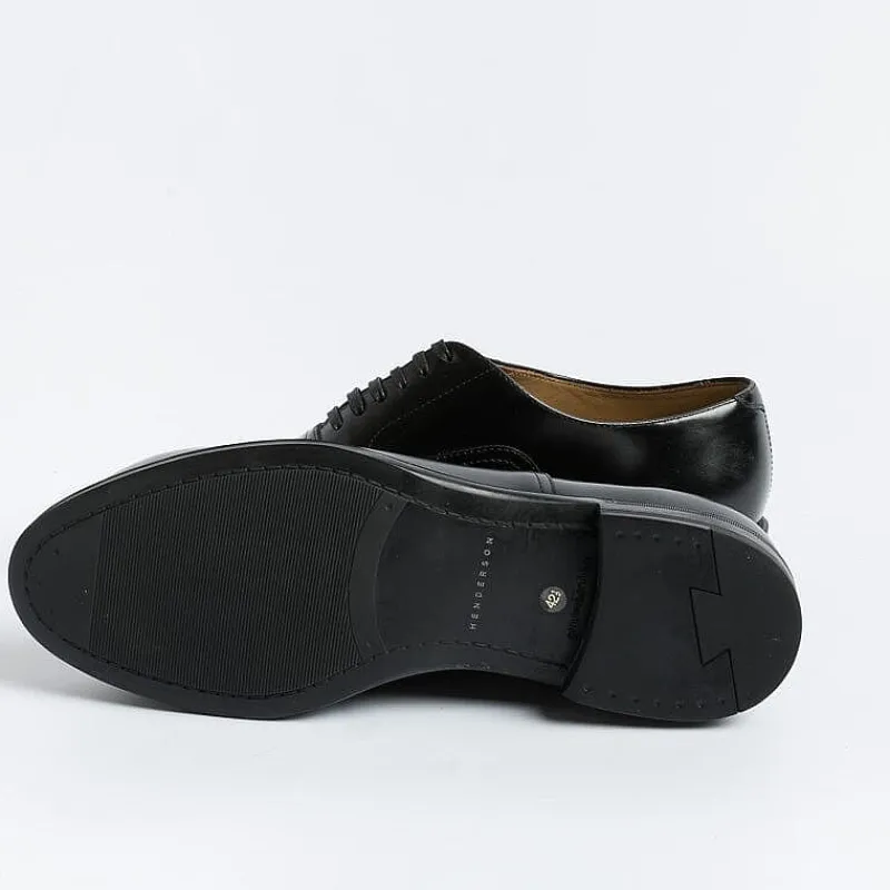HENDERSON - Francesina - 82303 - Vitello Nero Fondo Gomma<Collezione Scarpe Uomo Cerimonia