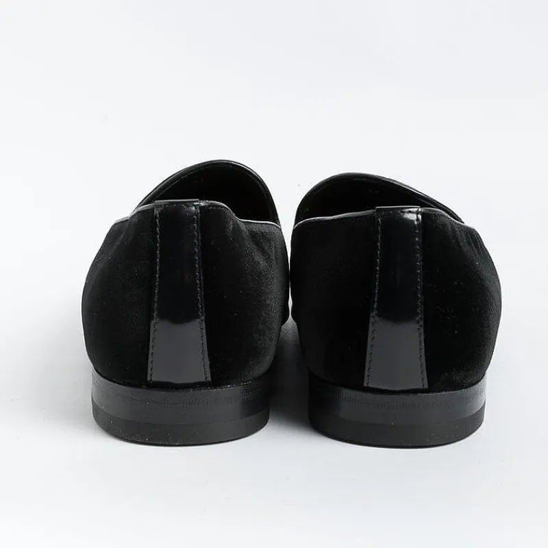 HENDERSON - Mocassino - Casino' - Velluto Nero<Collezione Scarpe Uomo Mocassini