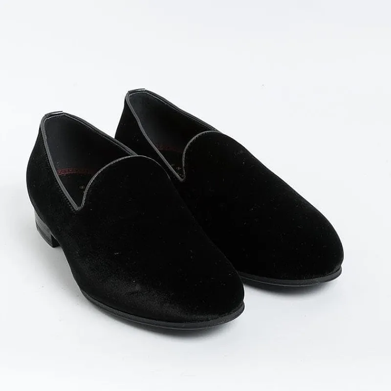 HENDERSON - Mocassino - Casino' - Velluto Nero<Collezione Scarpe Uomo Mocassini