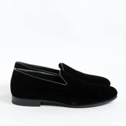 HENDERSON - Mocassino - Casino' - Velluto Nero<Collezione Scarpe Uomo Cerimonia