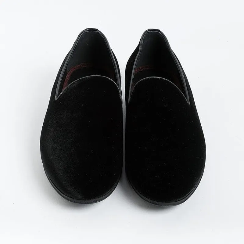 HENDERSON - Mocassino - Casino' - Velluto Nero<Collezione Scarpe Uomo Cerimonia