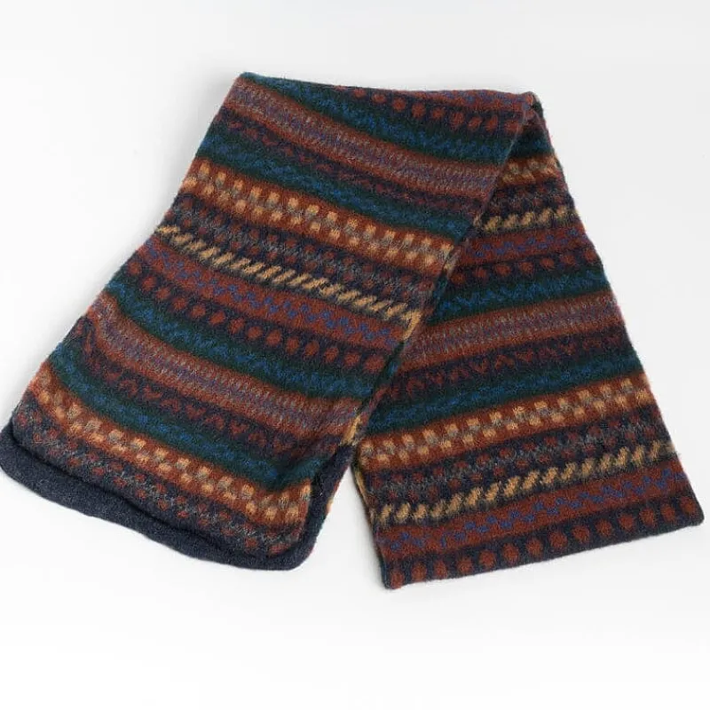HOWLING - Sciarpa Unisex - Fresh Clean - Multicolore Navy, Marrone, Verde<Collezione Accessori Donna Sciarpe