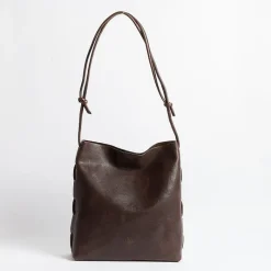 Il Bisonte - Bsh182 - Borsa A Spalla - Caffe<Collezione Borse Donna Borse A Tracolla