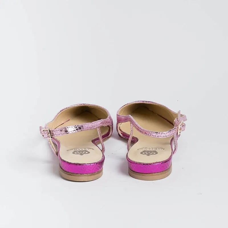 L'Arianna L' Arianna - Sling Back - Ch2006 - Serpente Laminato Fuxia<Collezione Scarpe Donna Cerimonia - Scarpe E Pochette