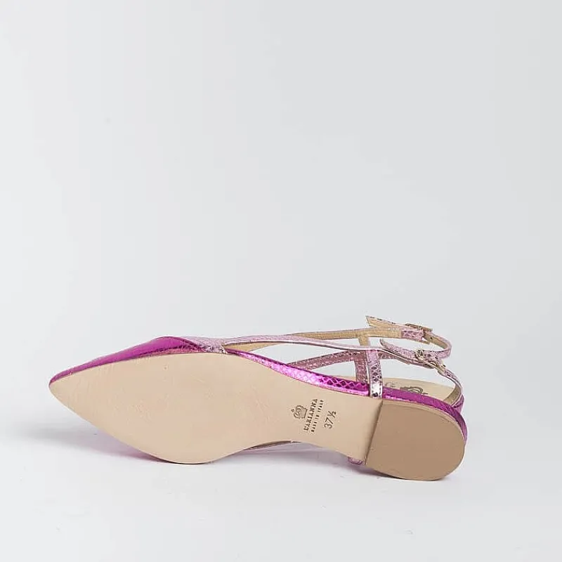 L'Arianna L' Arianna - Sling Back - Ch2006 - Serpente Laminato Fuxia<Collezione Scarpe Donna Sling Back