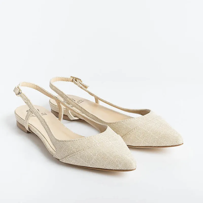 L'Arianna L' Arianna - Sling Back - Ch2006 - Sirio Champagne<Collezione Scarpe Donna Sposa