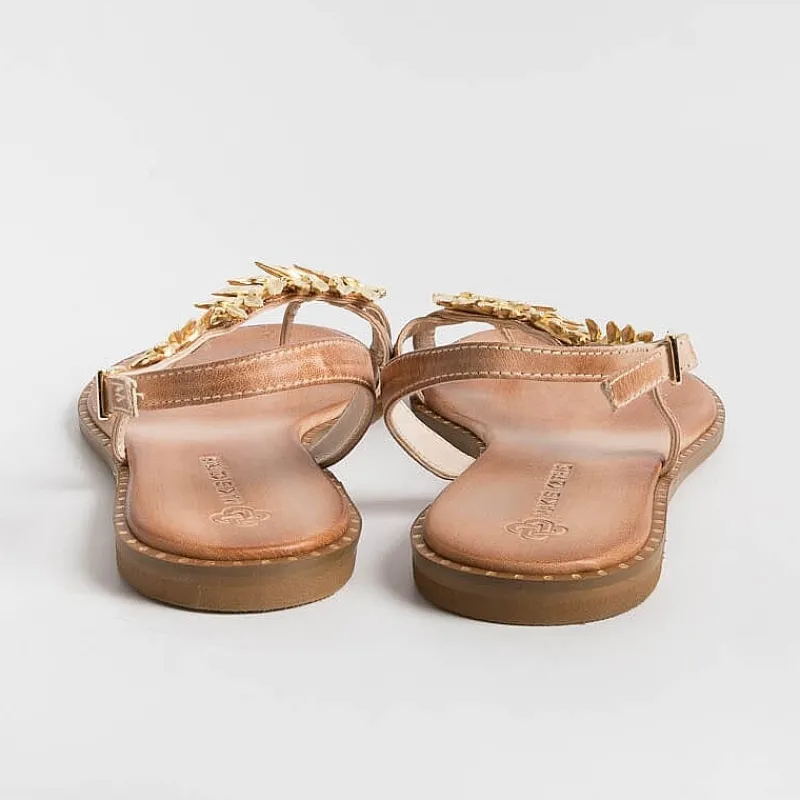 MAKIS KOTRIS - Sandali Bassi Infradito K870 - Naturale<Collezione Scarpe Donna Sandali Bassi