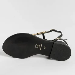 MAKIS KOTRIS - Sandali Bassi Infradito K870 - Nero<Collezione Scarpe Donna Sandali Bassi