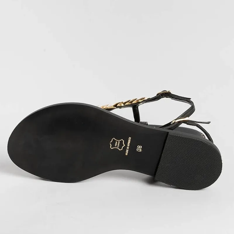 MAKIS KOTRIS - Sandali Bassi Infradito K870 - Nero<Collezione Scarpe Donna Sandali Bassi