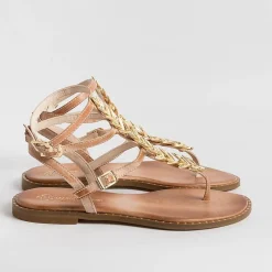 MAKIS KOTRIS - Sandali Bassi Infradito K770 - Naturale<Collezione Scarpe Donna Sandali Bassi