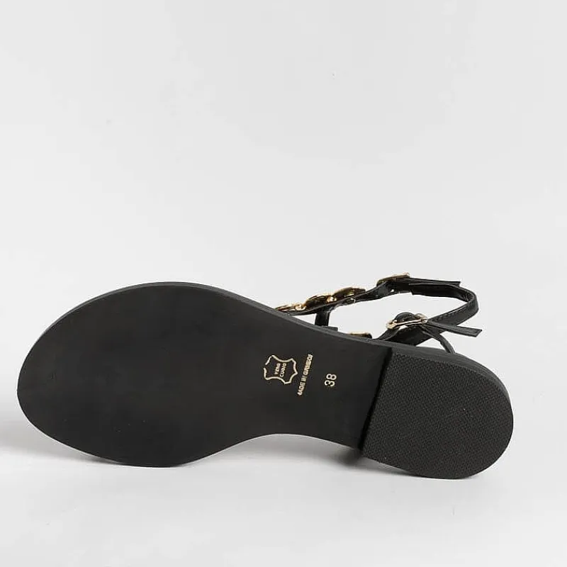 MAKIS KOTRIS - Sandali Bassi Infradito K850 - Nero<Collezione Scarpe Donna Sandali Bassi