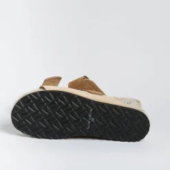 MANEBI - Sandali Bassi - Nordic Sandals - Beige Cuoio<Collezione Scarpe Donna Sandali Bassi