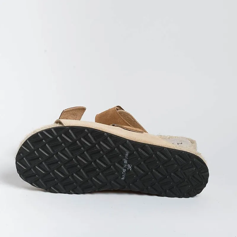 MANEBI - Sandali Bassi - Nordic Sandals - Beige Cuoio<Collezione Scarpe Donna Sandali Bassi