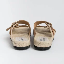 MANEBI - Sandali Bassi - Nordic Sandals - Beige Cuoio<Collezione Scarpe Donna Sandali Bassi