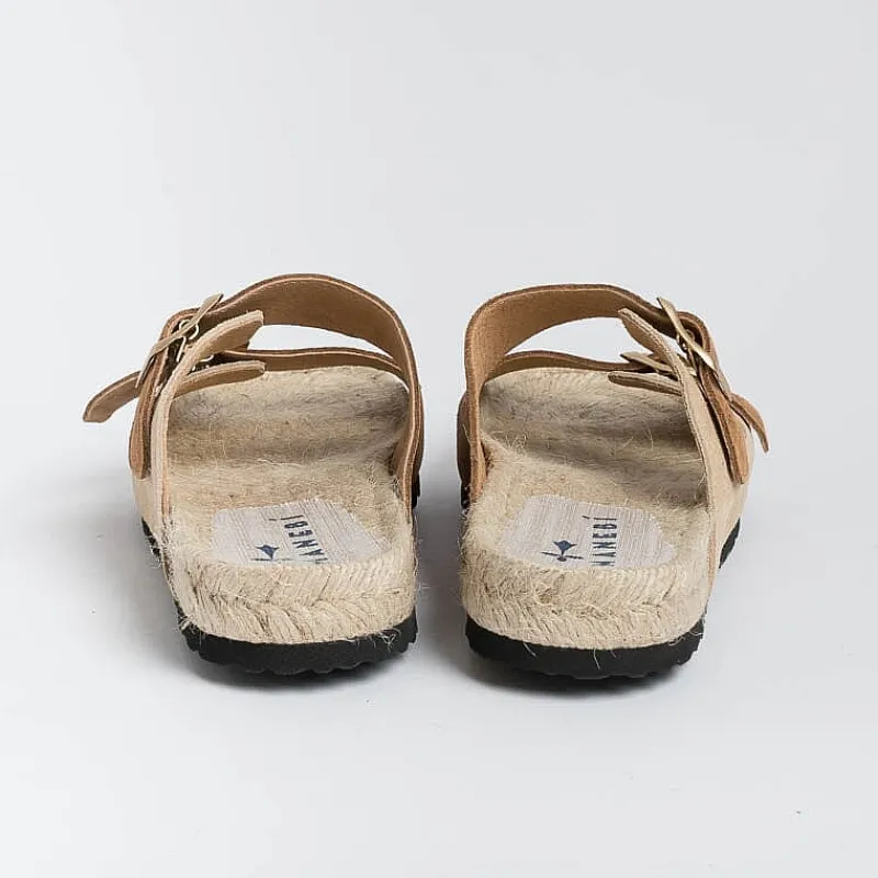 MANEBI - Sandali Bassi - Nordic Sandals - Beige Cuoio<Collezione Scarpe Donna Sandali Bassi
