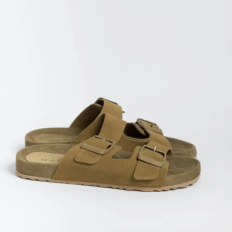 MANEBI - Sandali Bassi - Traveller Sandals - Kaki<Collezione Scarpe Donna Sandali Bassi