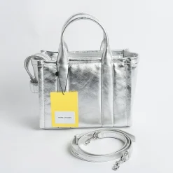 Marc Jacobs - 2F3Htt004H01-040 - The Leather Small Tote Bag - Silver<Collezione Borse Donna Borse A Mano
