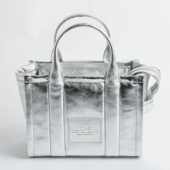 Marc Jacobs - 2F3Htt004H01-040 - The Leather Small Tote Bag - Silver<Collezione Borse Donna Borse A Mano