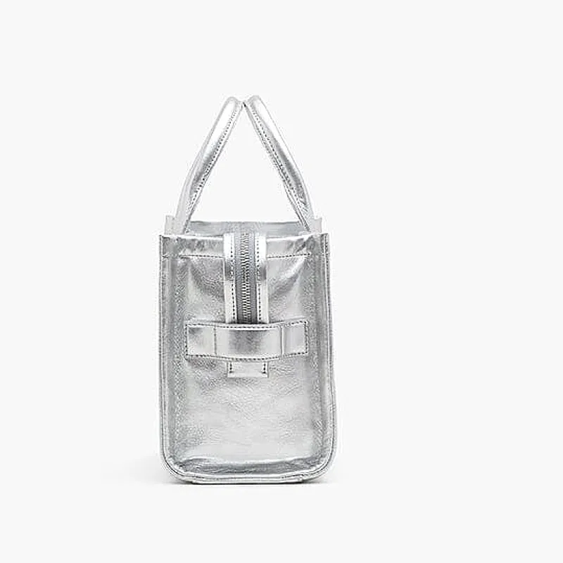 Marc Jacobs - 2F3Htt004H01-040 - The Leather Small Tote Bag - Silver<Collezione Borse Donna Borse A Mano