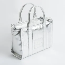 Marc Jacobs - 2F3Htt004H01-040 - The Leather Small Tote Bag - Silver<Collezione Borse Donna Borse A Mano