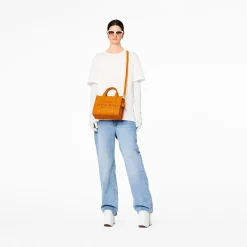Marc Jacobs - H004L01Pf21_841 - The Leather Smalltote Bag - Scorched Orange<Collezione Borse Donna Borse A Mano
