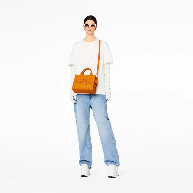 Marc Jacobs - H004L01Pf21_841 - The Leather Smalltote Bag - Scorched Orange<Collezione Borse Donna Borse A Tracolla