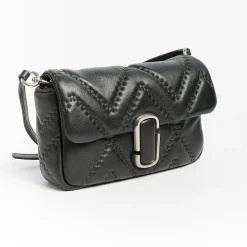 Marc Jacobs - The Quilted Leather J - Borsa A Spalla - Nero<Collezione Borse Donna Borse A Tracolla