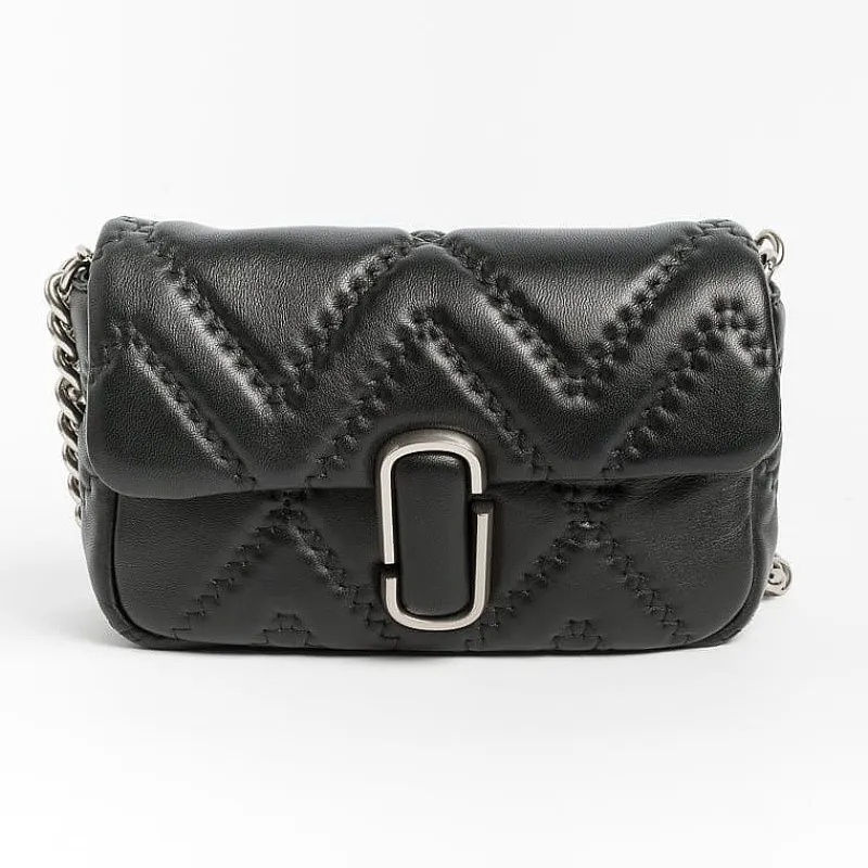 Marc Jacobs - The Quilted Leather J - Borsa A Spalla - Nero<Collezione Borse Donna Borse A Tracolla