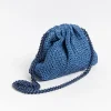 MARIA LA ROSA - Borsa A Tracolla - Mini Game Crochet - Blue<Collezione Borse Donna Clutch