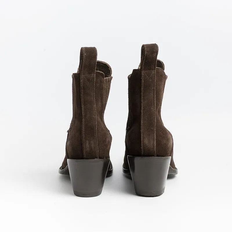 MEXICANA - Collezione Donna Mexicana - Texano - Bl395 - Choco Suede<Collezione Scarpe Donna Texani
