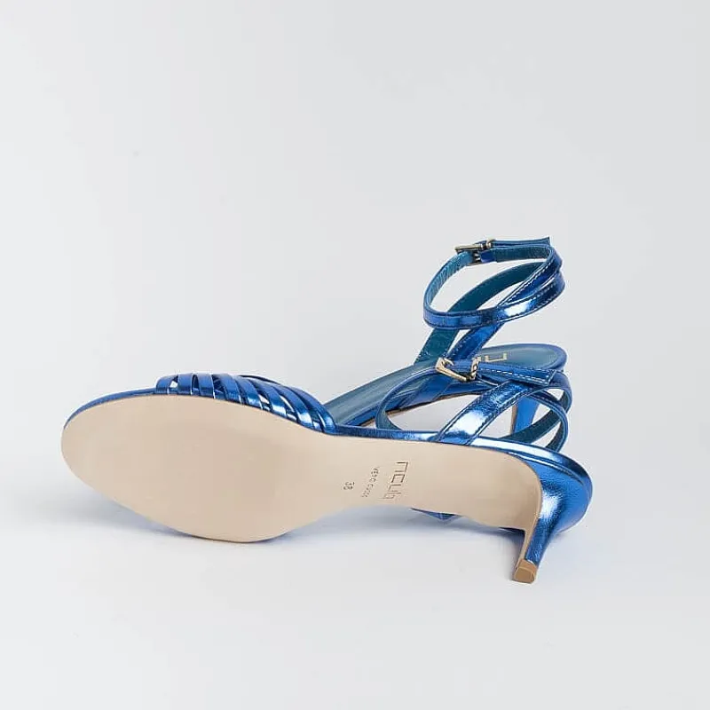NCUB - Sandali Con Tacco - Luna 21 - Laminato Bluette<Collezione Scarpe Donna Sandali Con Tacco