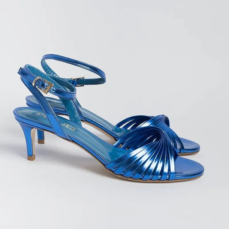NCUB - Sandali Con Tacco - Luna 21 - Laminato Bluette<Collezione Scarpe Donna Sandali Con Tacco