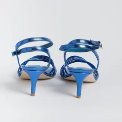 NCUB - Sandali Con Tacco - Luna 21 - Laminato Bluette<Collezione Scarpe Donna Sandali Con Tacco