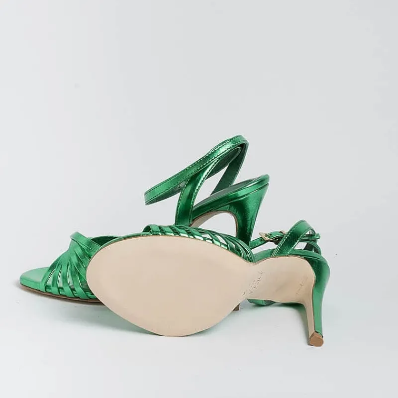 NCUB - Sandali Con Tacco - Sole 19 - Laminato Verde<Collezione Scarpe Donna Sandali Con Tacco