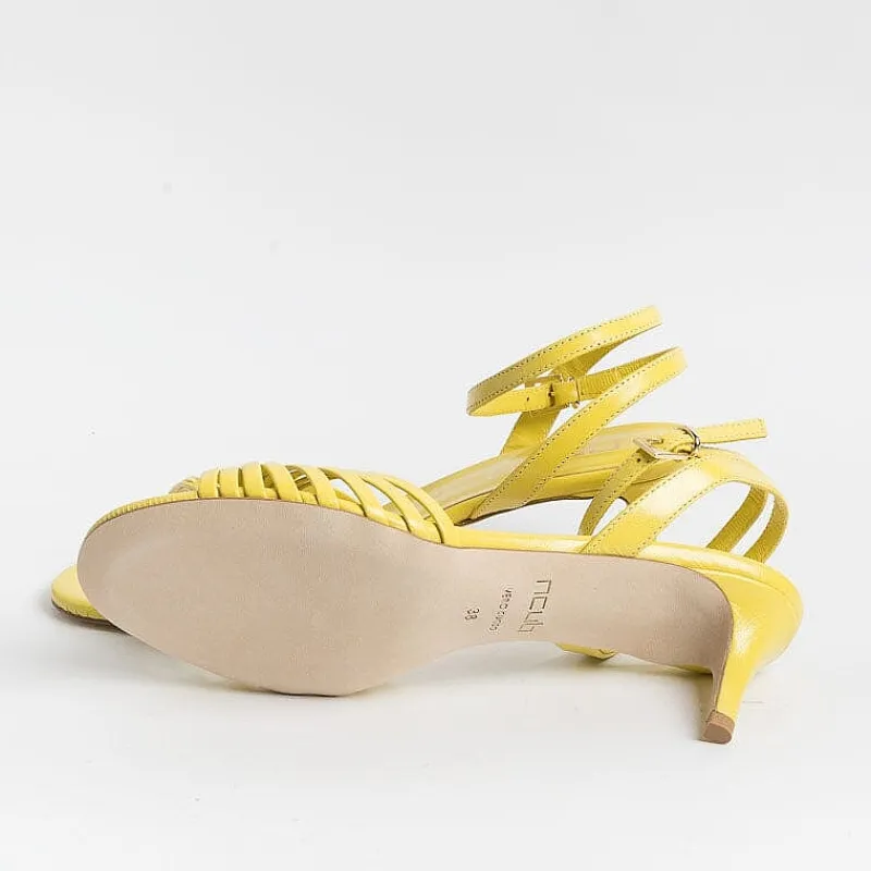 NCUB - Sandali Con Tacco - Luna 21 - Pelle Giallo<Collezione Scarpe Donna Sandali Con Tacco