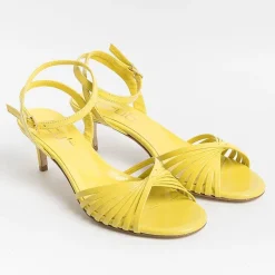 NCUB - Sandali Con Tacco - Luna 21 - Pelle Giallo<Collezione Scarpe Donna Sandali Con Tacco