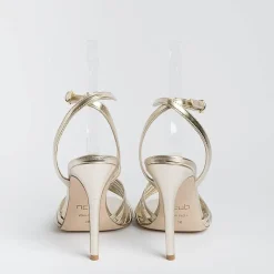 NCUB - Sandali Con Tacco - Sole 19 - Laminato Platino<Collezione Scarpe Donna Sposa