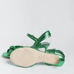 NCUB - Sandali Con Tacco- Luna 22 - Laminato Verde<Collezione Scarpe Donna Sandali Con Tacco